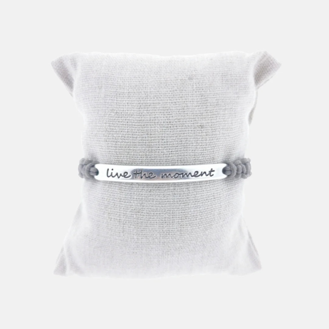Pulsera Capri Plateado viejo Cordón visón live the moment