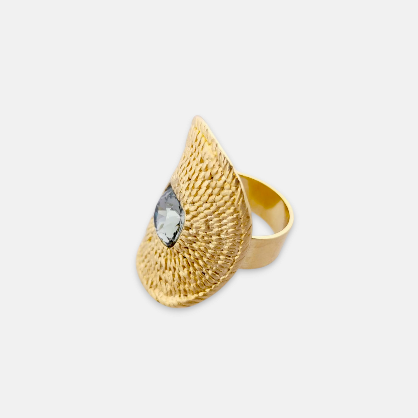 Anillo Dita Chapado Oro Mate con Cristal Swarovski