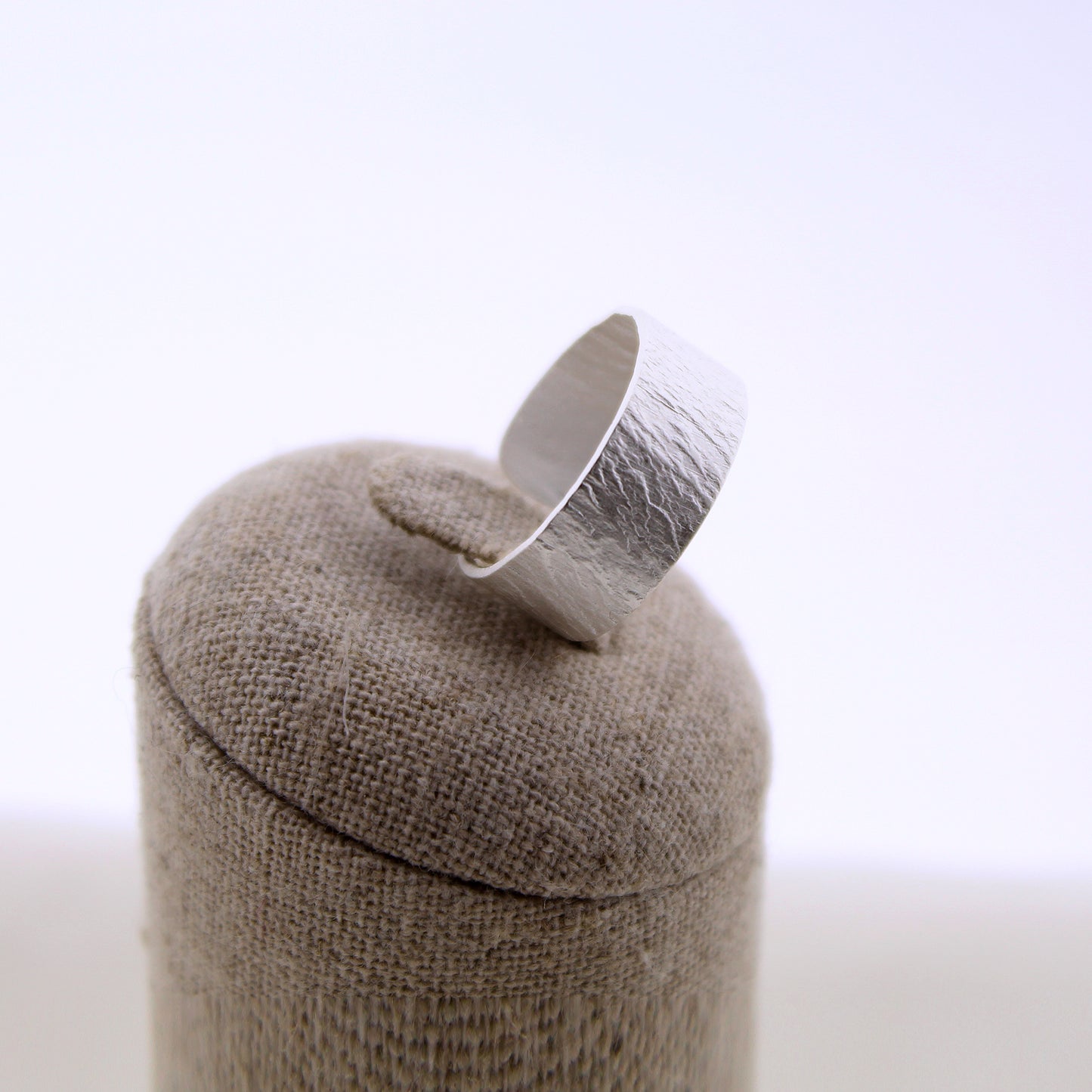 Anillo Aire en Plata Mate y Relieve