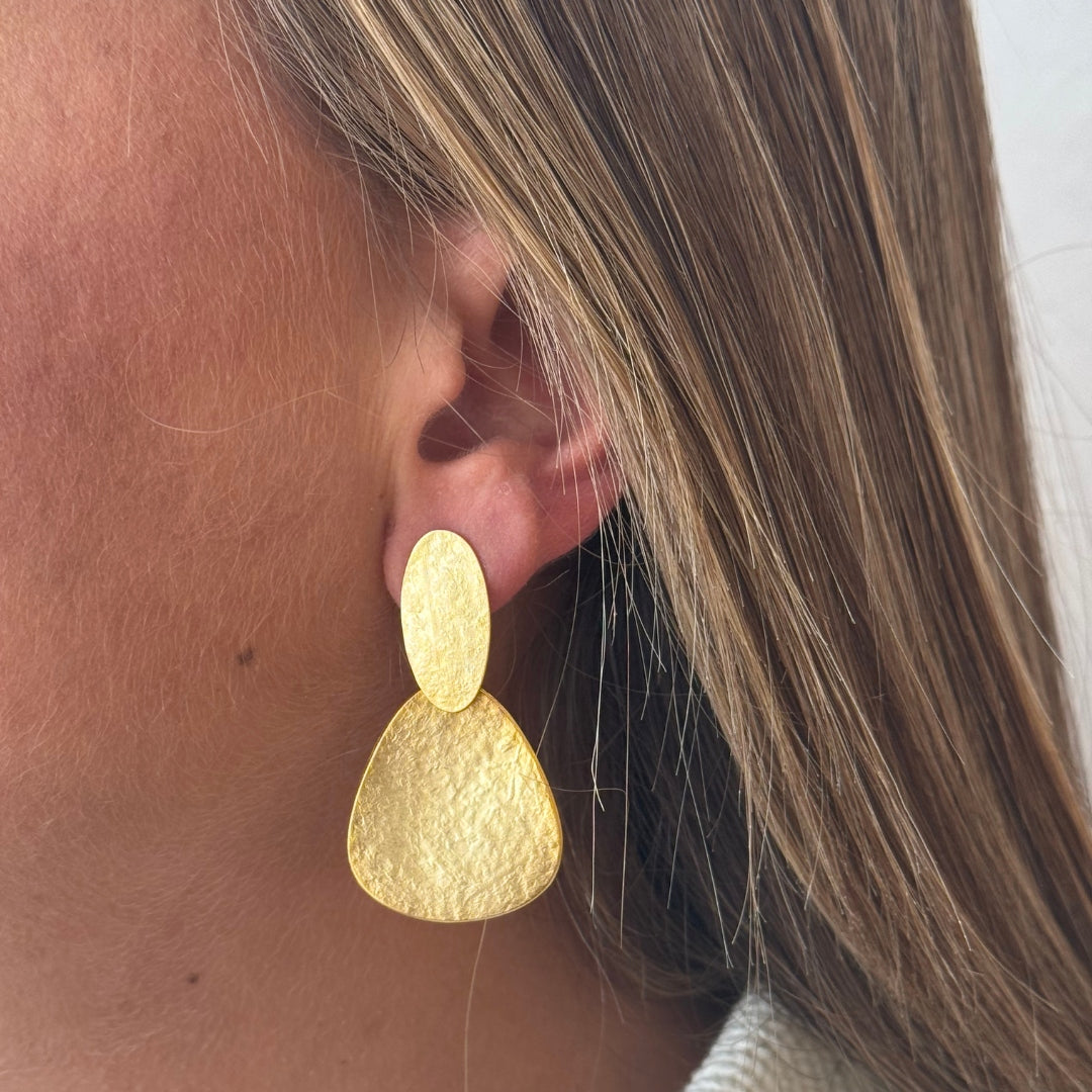 Aros Aire Formas Mixtas en Dorado Mate