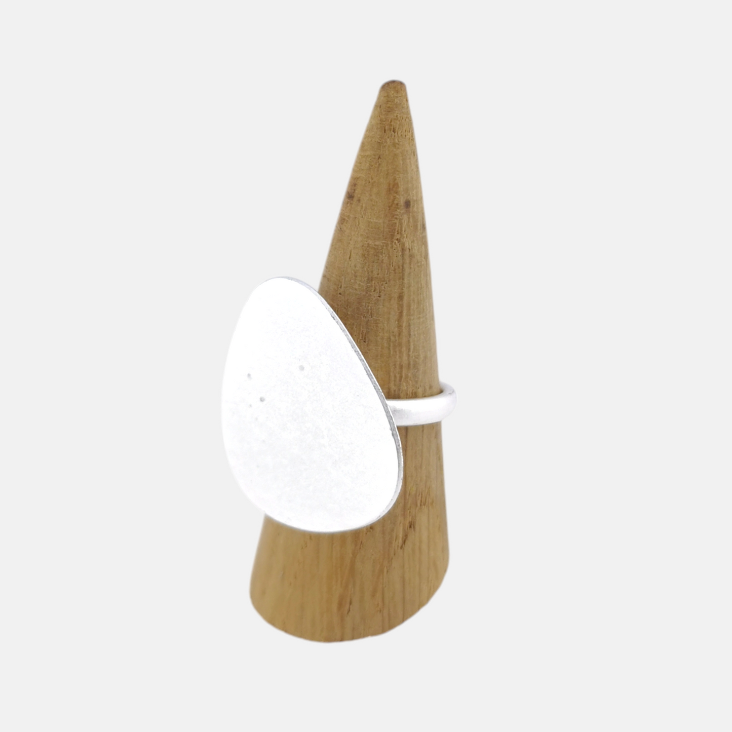 Anillo Aire triangular bañado en plata