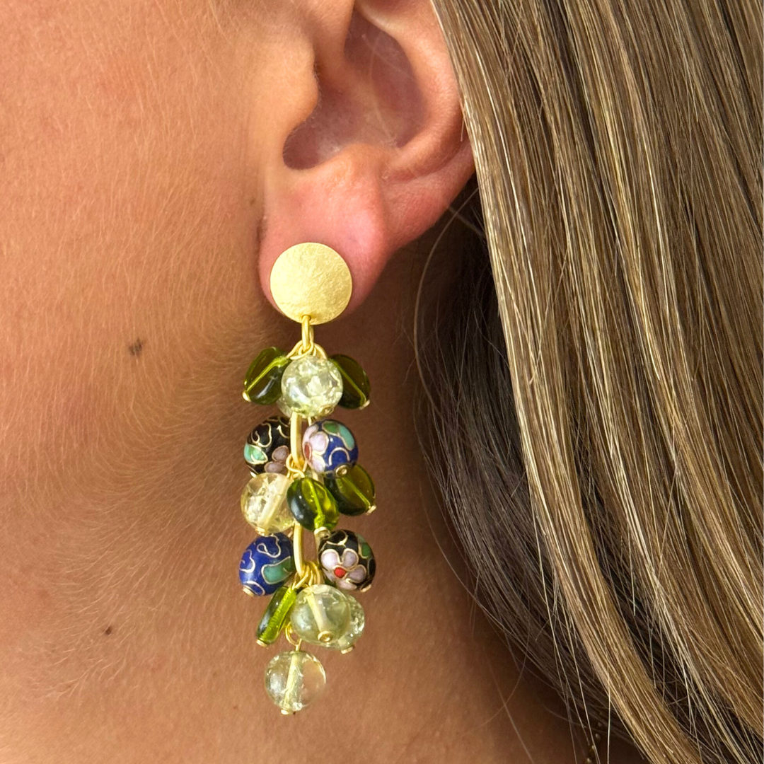 Aros Marais piedras en Verde y Azul