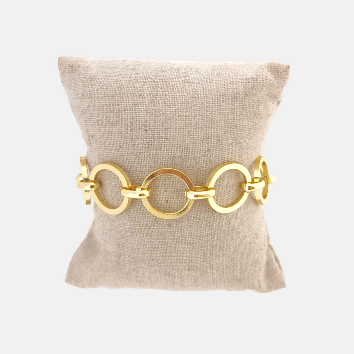 Pulsera Capri con Círculos en Dorado Brillante