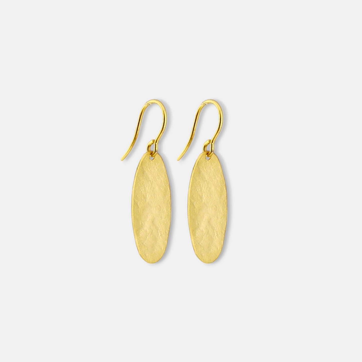 Aros Basic Óvalo Alargado en Oro Mate