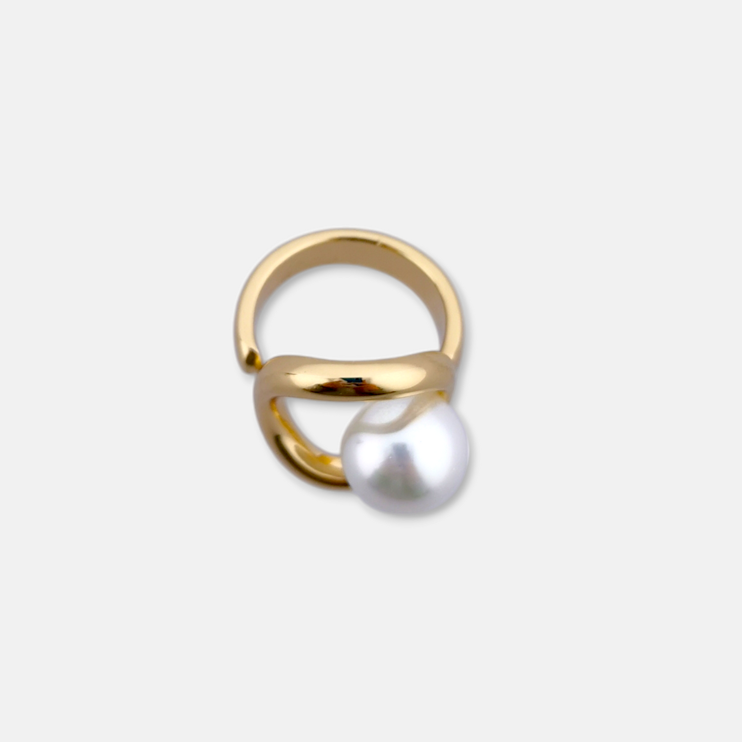 Anillo Ceremony en Dorado Brillante con Perla
