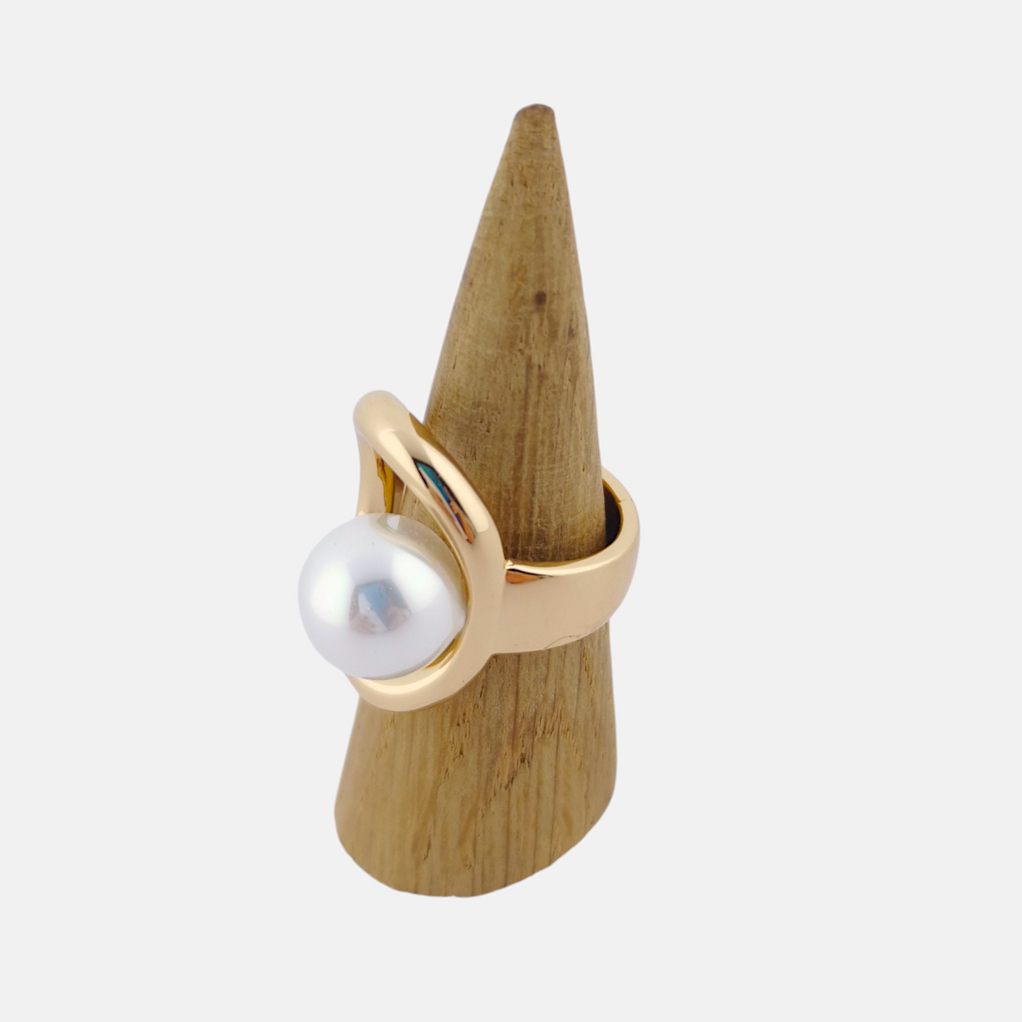 Anillo Ceremony en Dorado Brillante con Perla