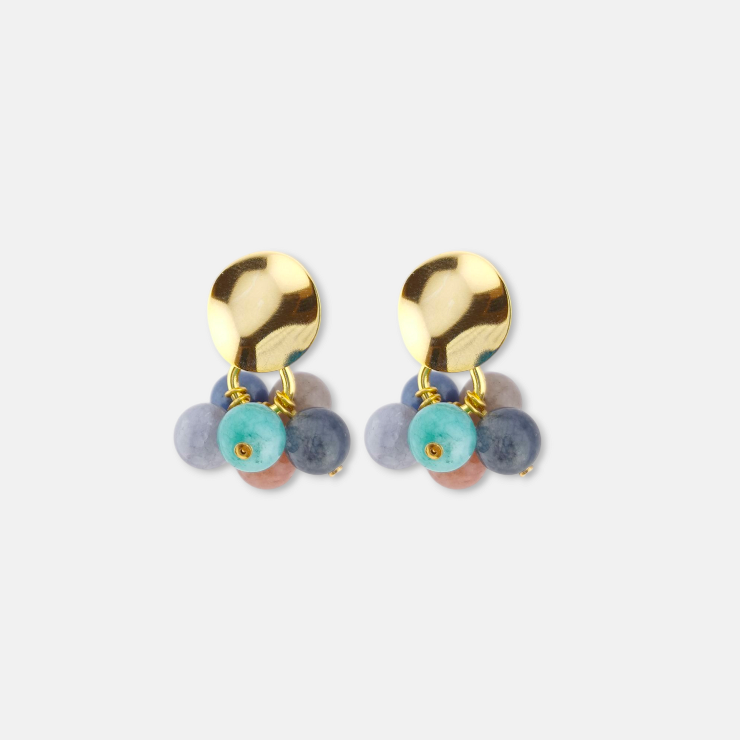 Aros Capri en Dorado Brillante con Piedras