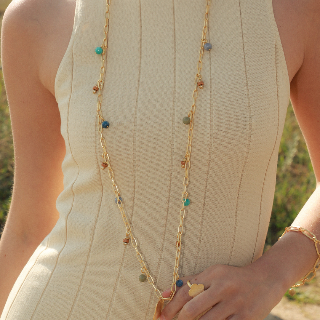 Collar Marais Largo con Piedras