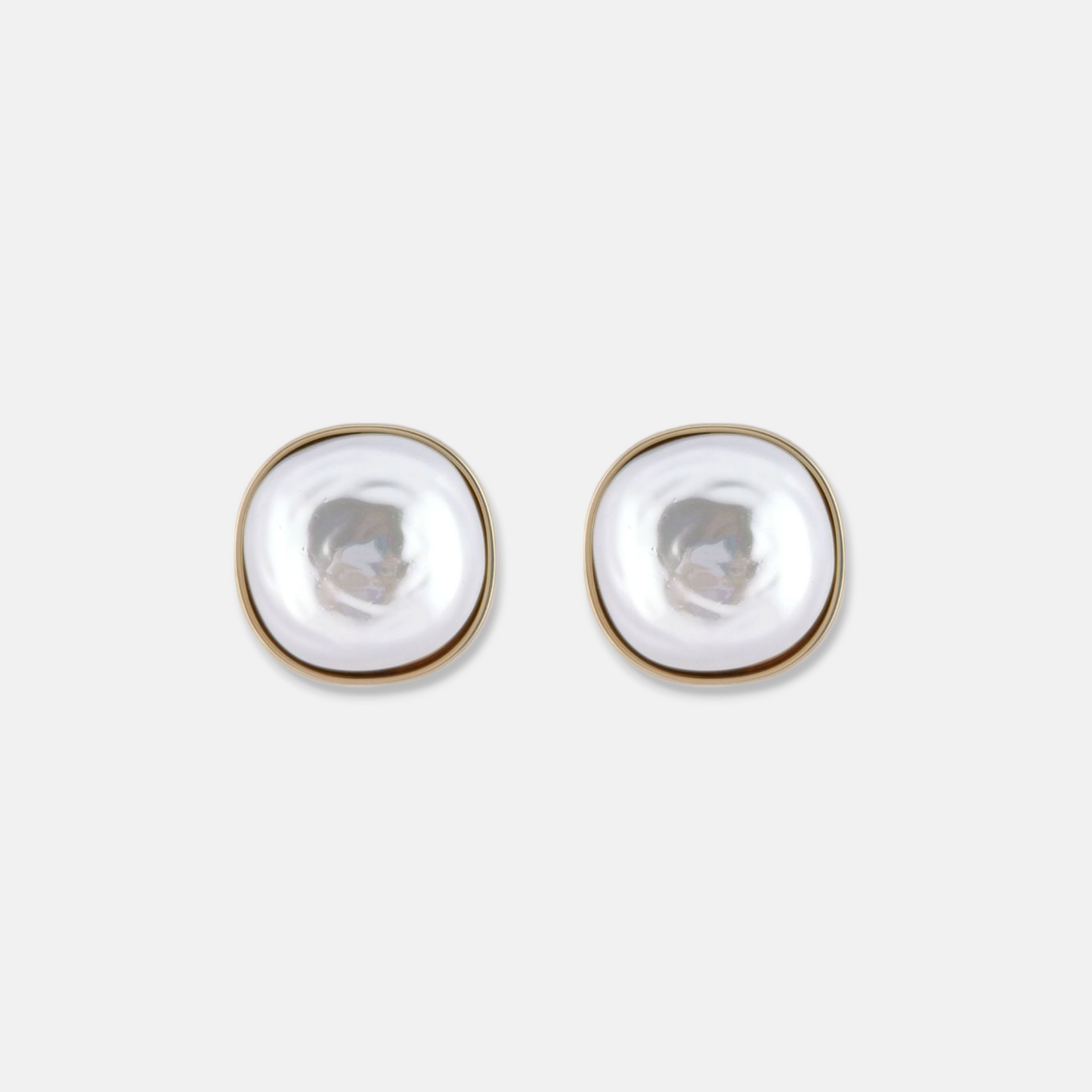 Aros Circulares Ceremony en Dorado Brillante con Perla grande