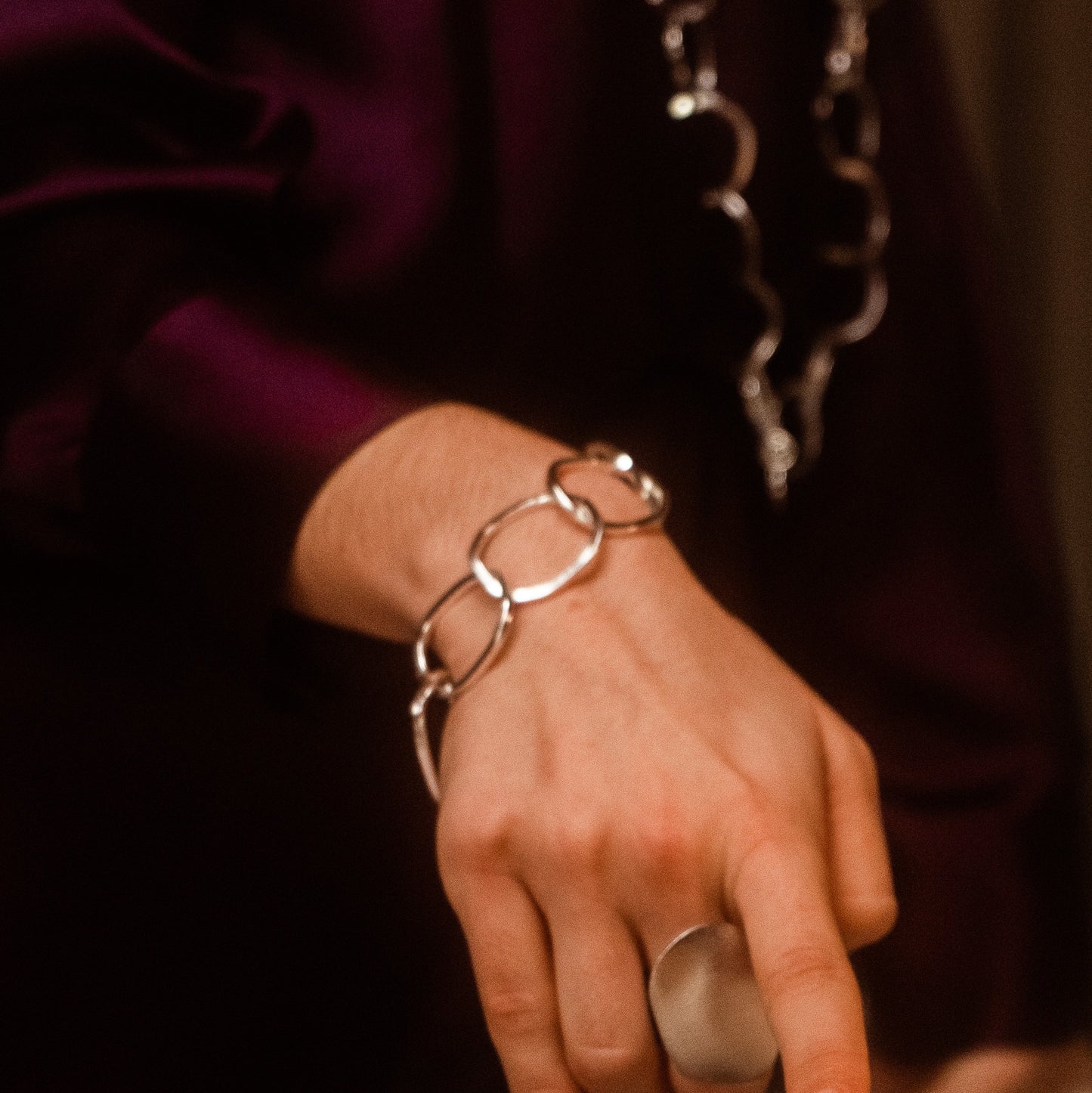 Pulsera Roma en Plata Brillante