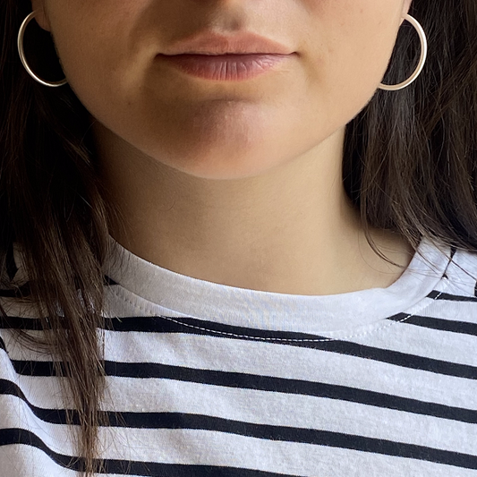 Aros Basic Argolla Mediana en Plateado Mate