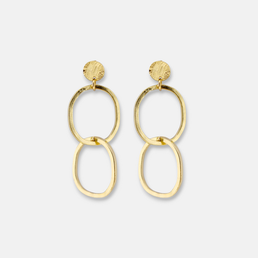 Aros Roma Baño Oro Brillante