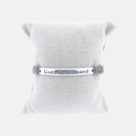 Pulsera Capri Plateado viejo Cordón visón live the moment