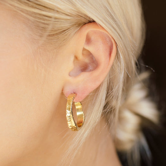 Aros Dita Argolla en Dorado Mate