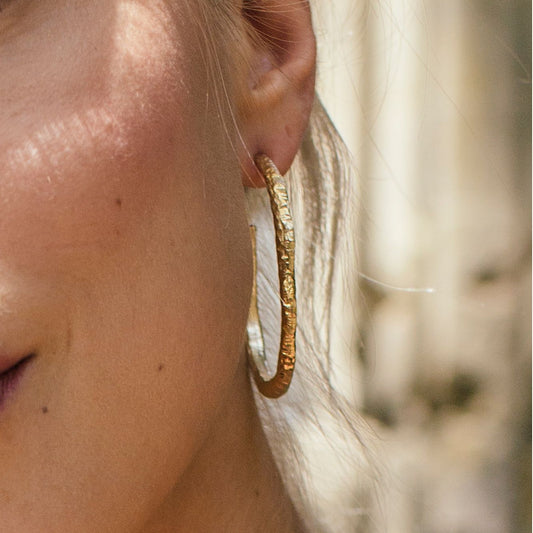 Aros Dita Argolla en Dorado Mate