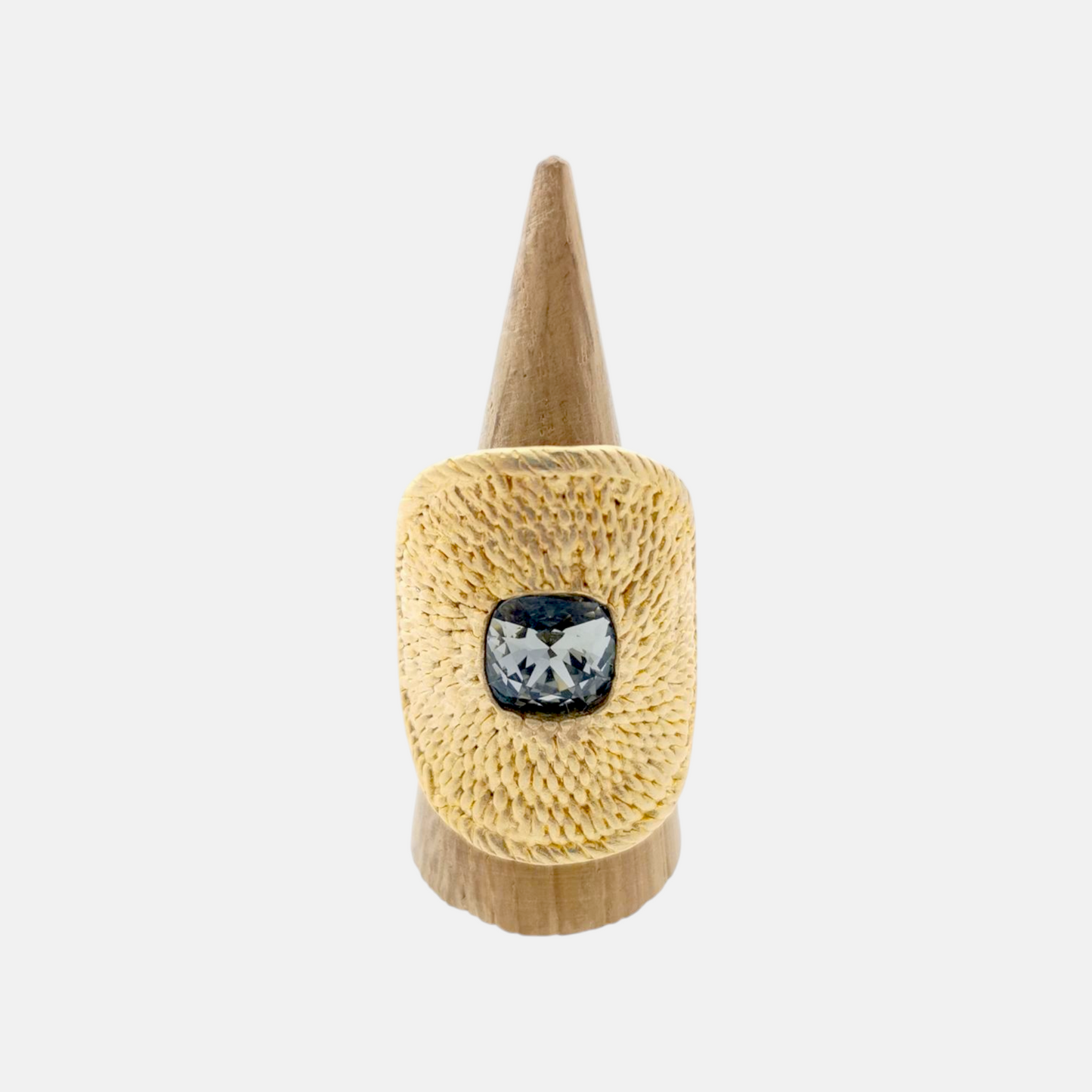 Anillo Dita Chapado Oro Mate con Cristal Swarovski