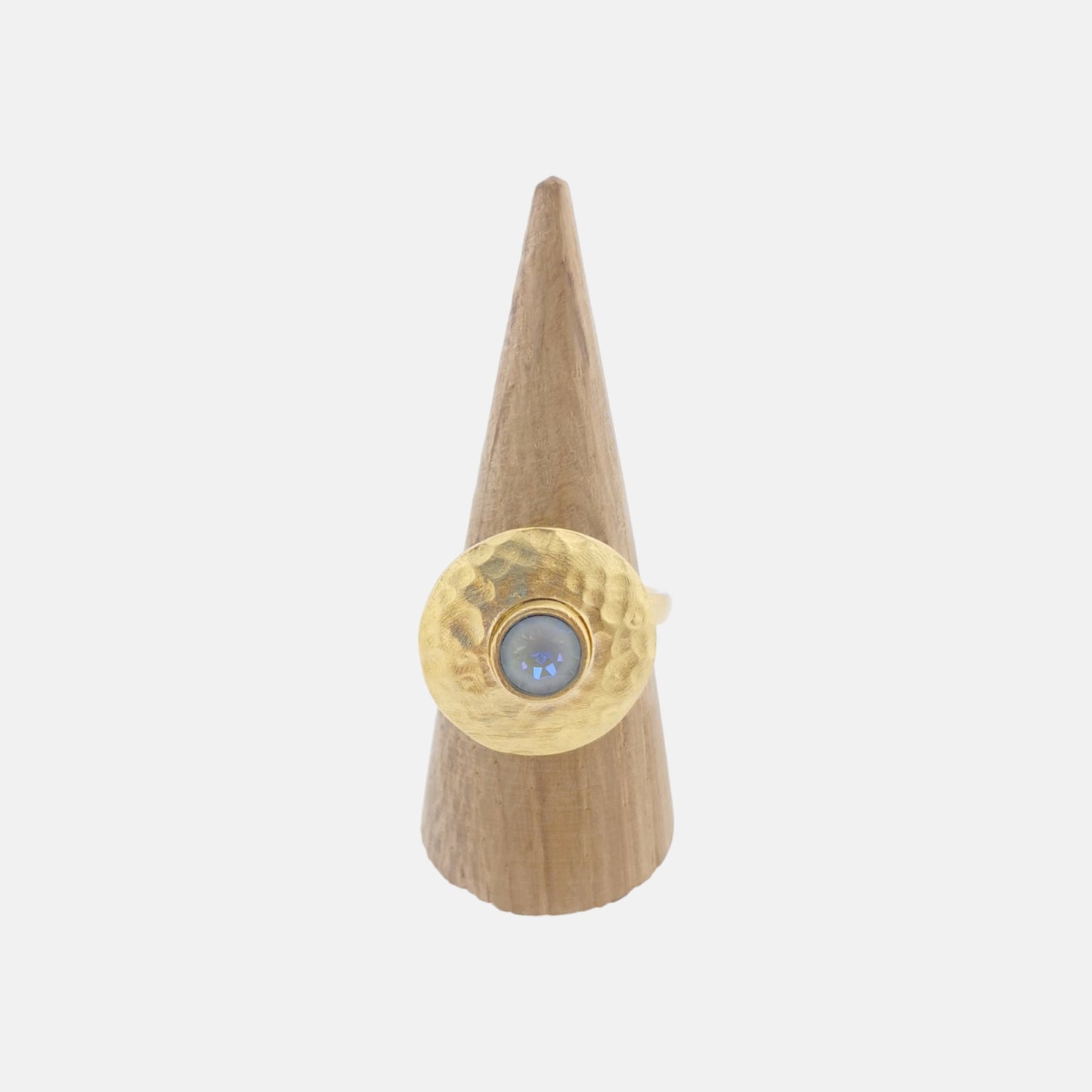 Anillo Dita en Oro Mate con Cristal Swarovski