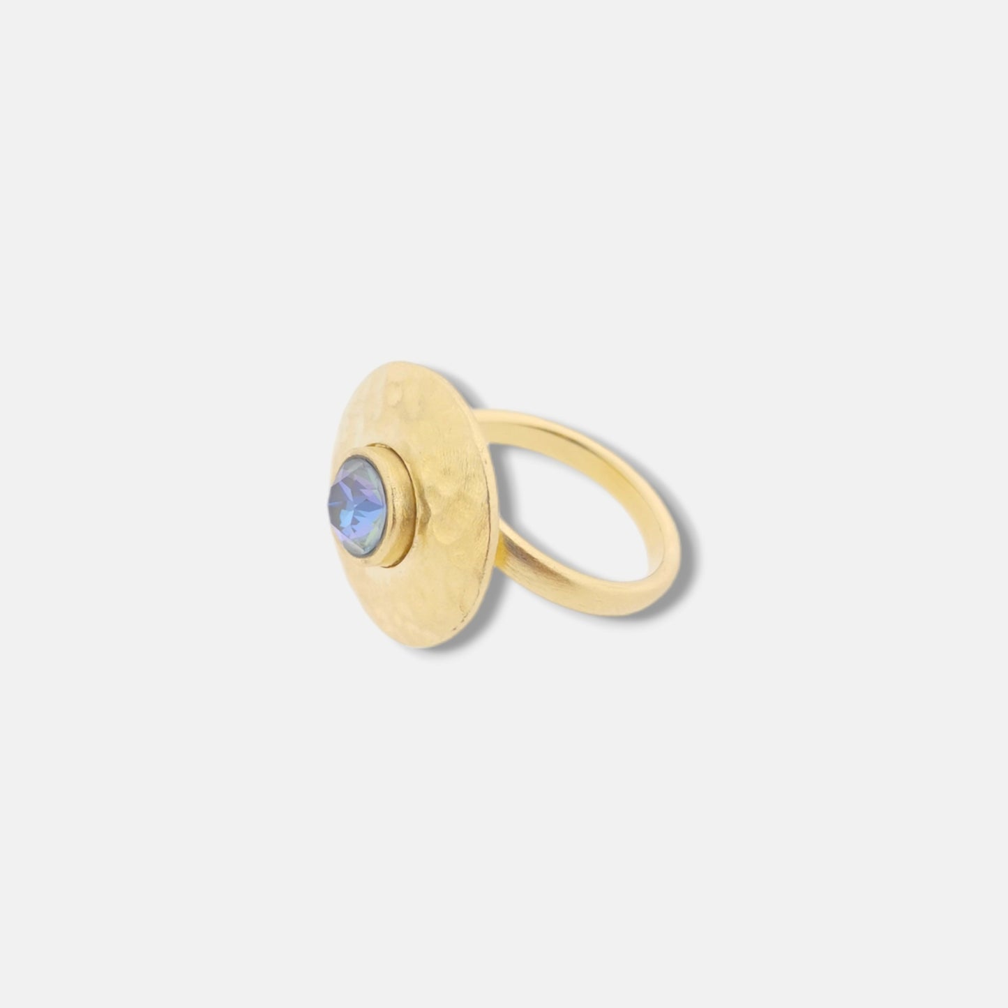 Anillo Dita en Oro Mate con Cristal Swarovski