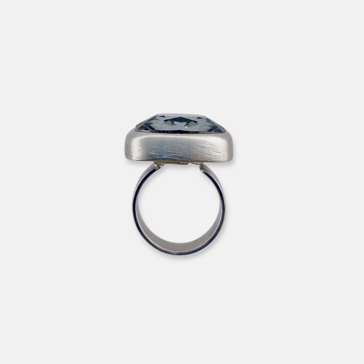 Anillo Dita en Plata Mate con Cristal Swarovski