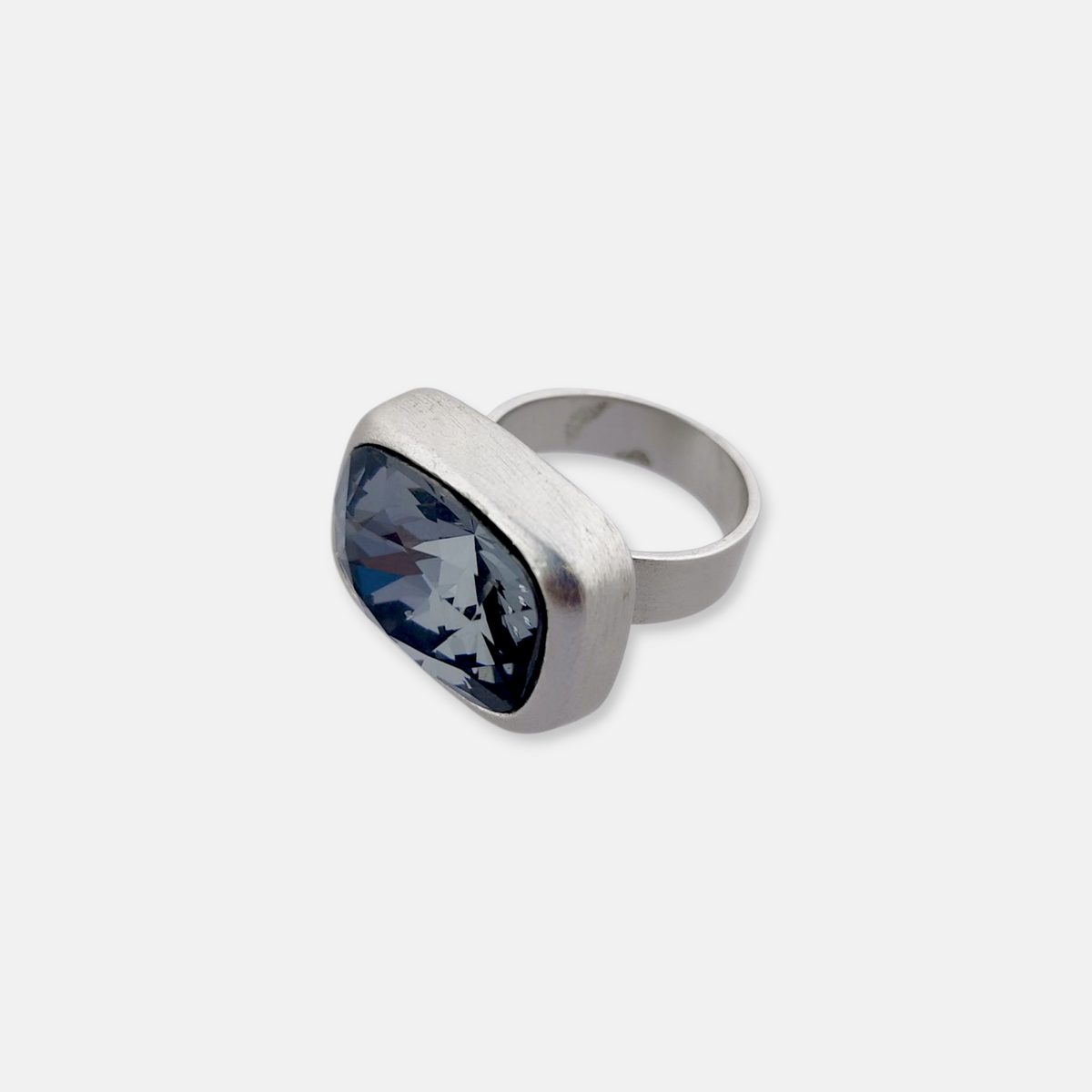 Anillo Dita en Plata Mate con Cristal Swarovski
