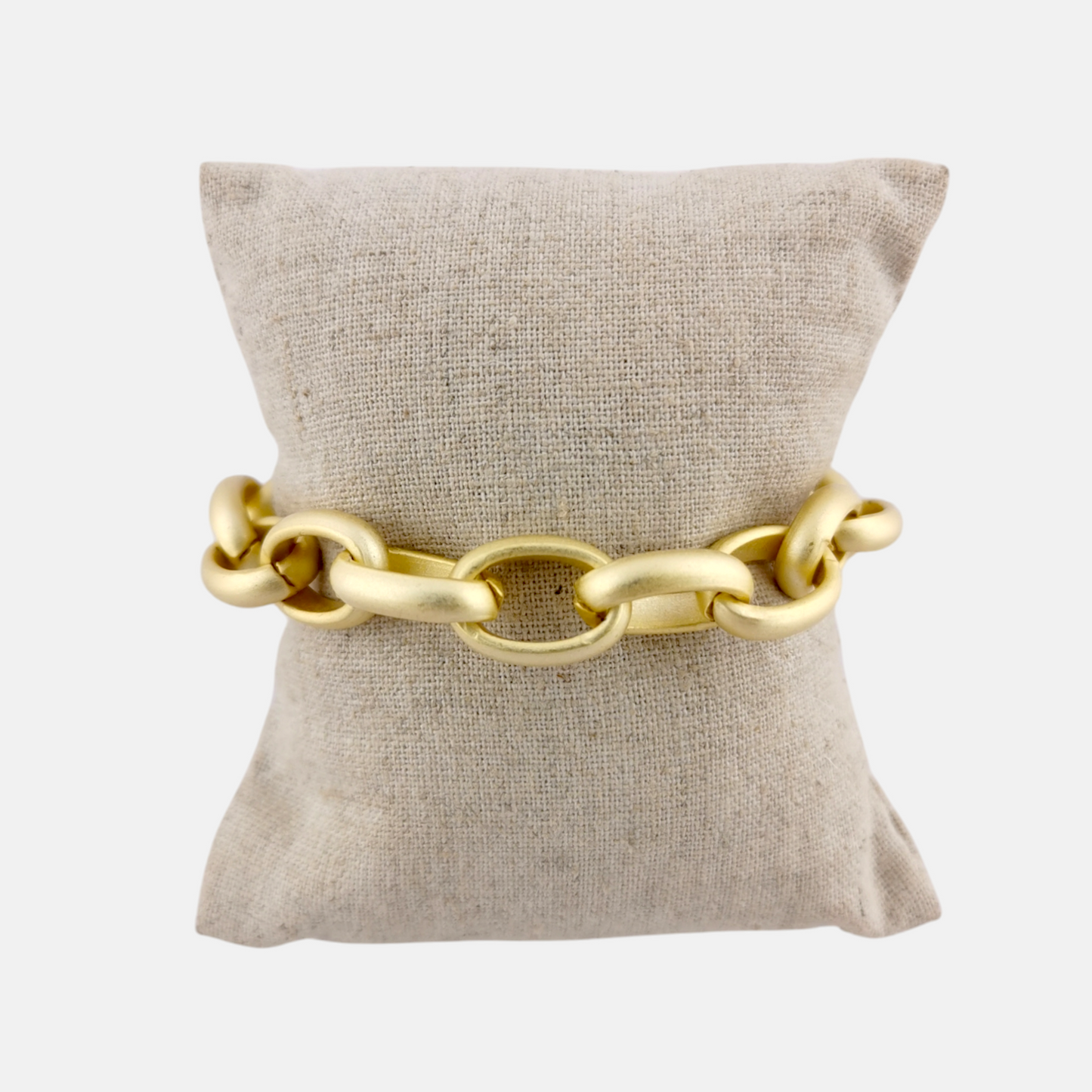 Pulsera Roma Cadenas en Oro Mate