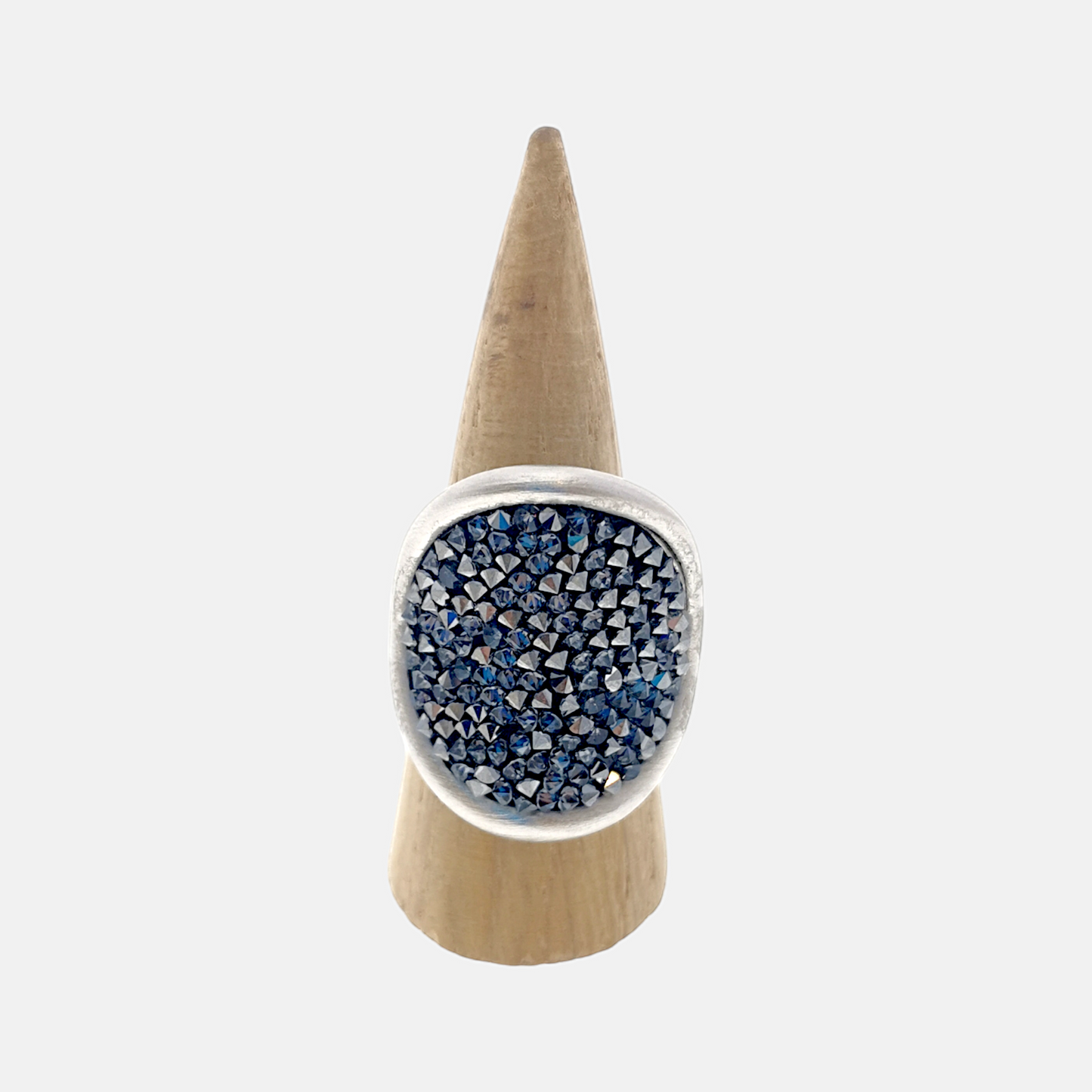 Anillo Dita en Plata Mate con Cristales Swarovski