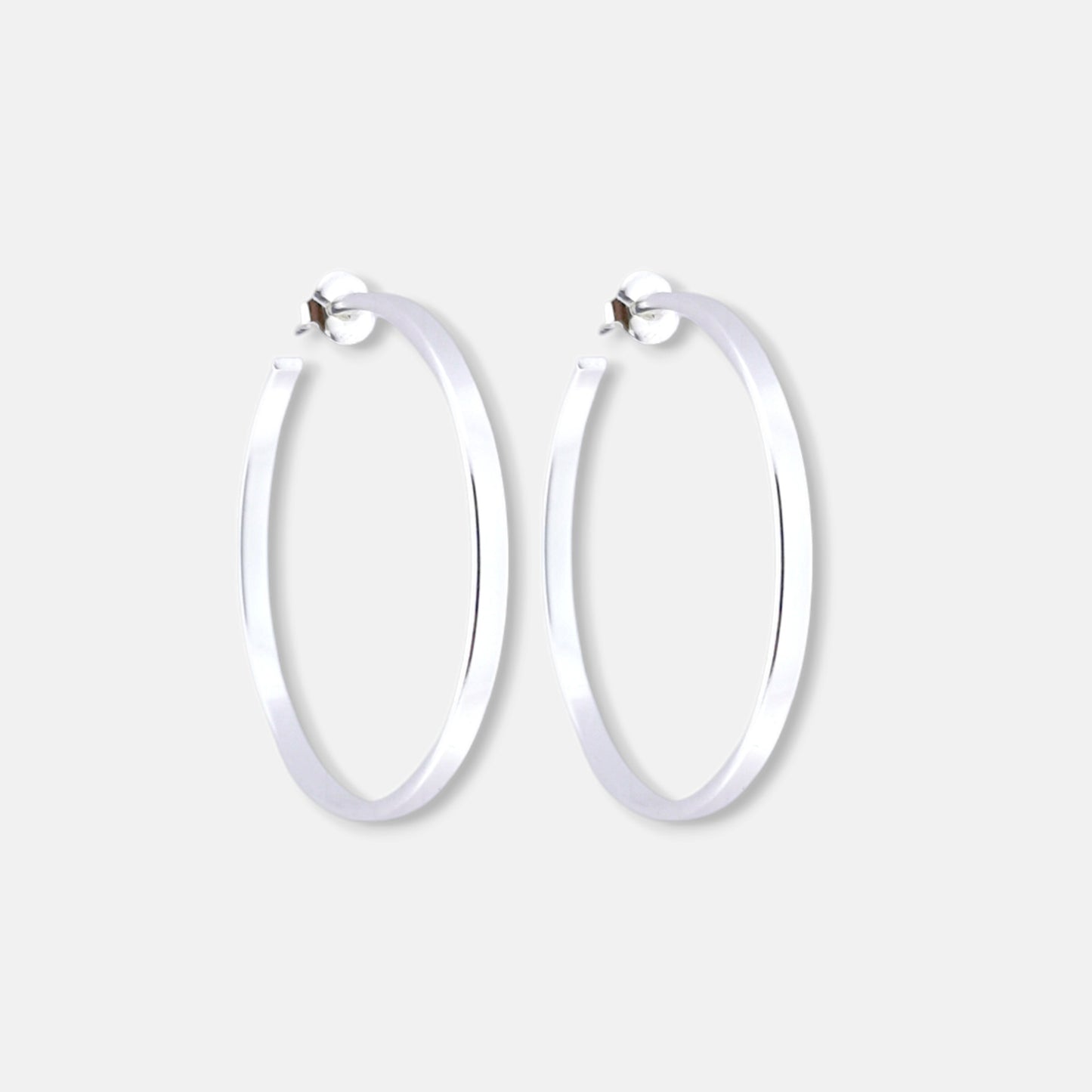 Aros Capri Argolla en Plateado Brillante