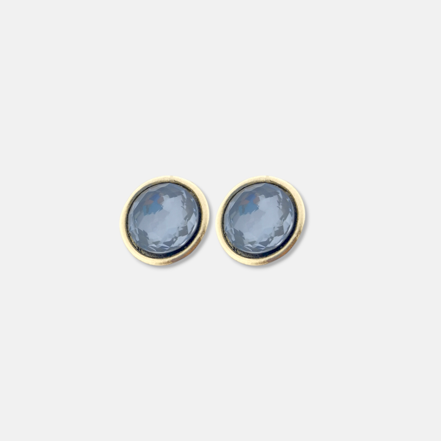 Aros Dita en Dorado Mate y Cristal Dark Grey