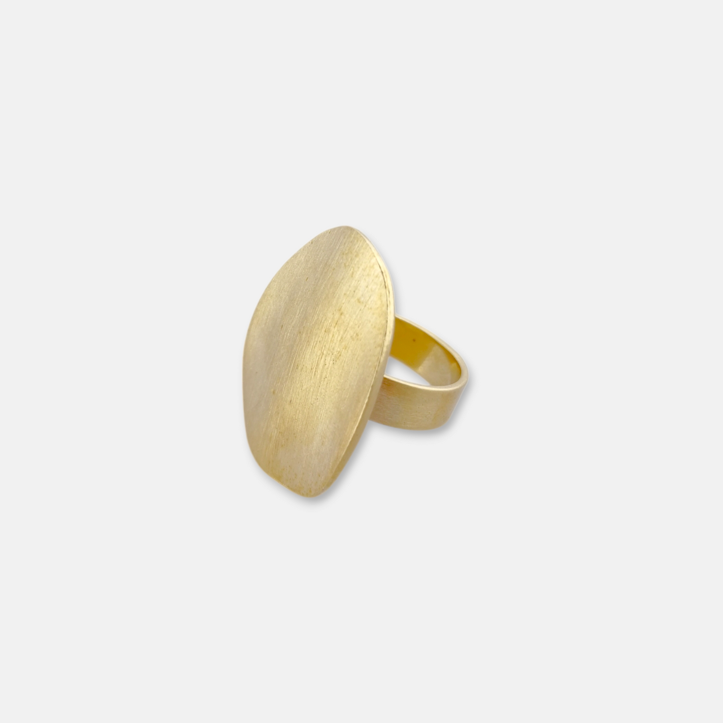 Anillo Dita Ovalo Chapado en Oro Mate