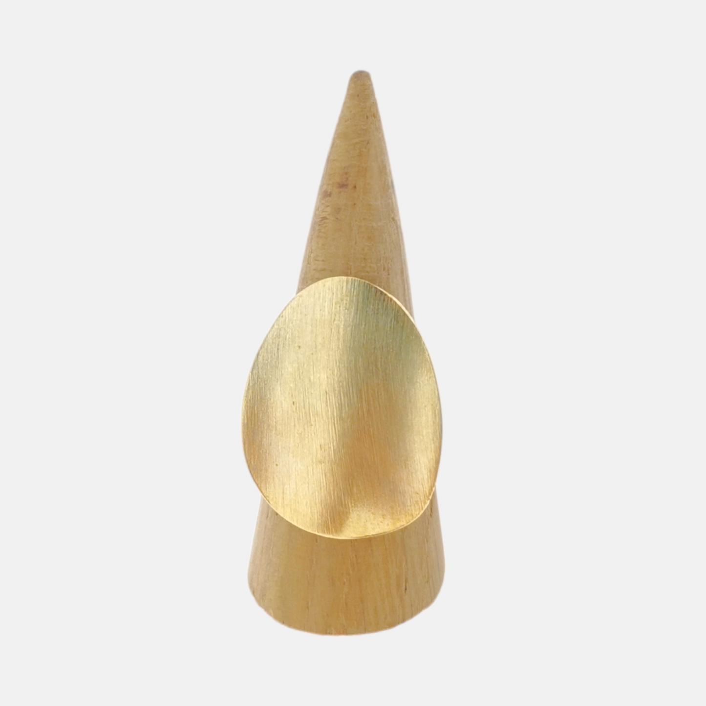Anillo Dita Ovalo Chapado en Oro Mate