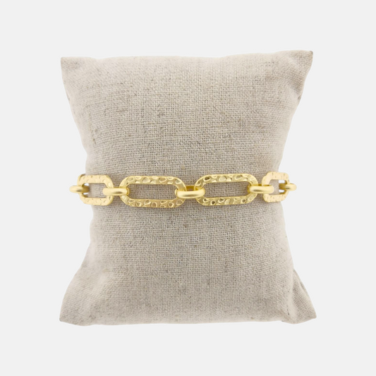 Pulsera Roma Cadena Ovalada en Dorado Mate