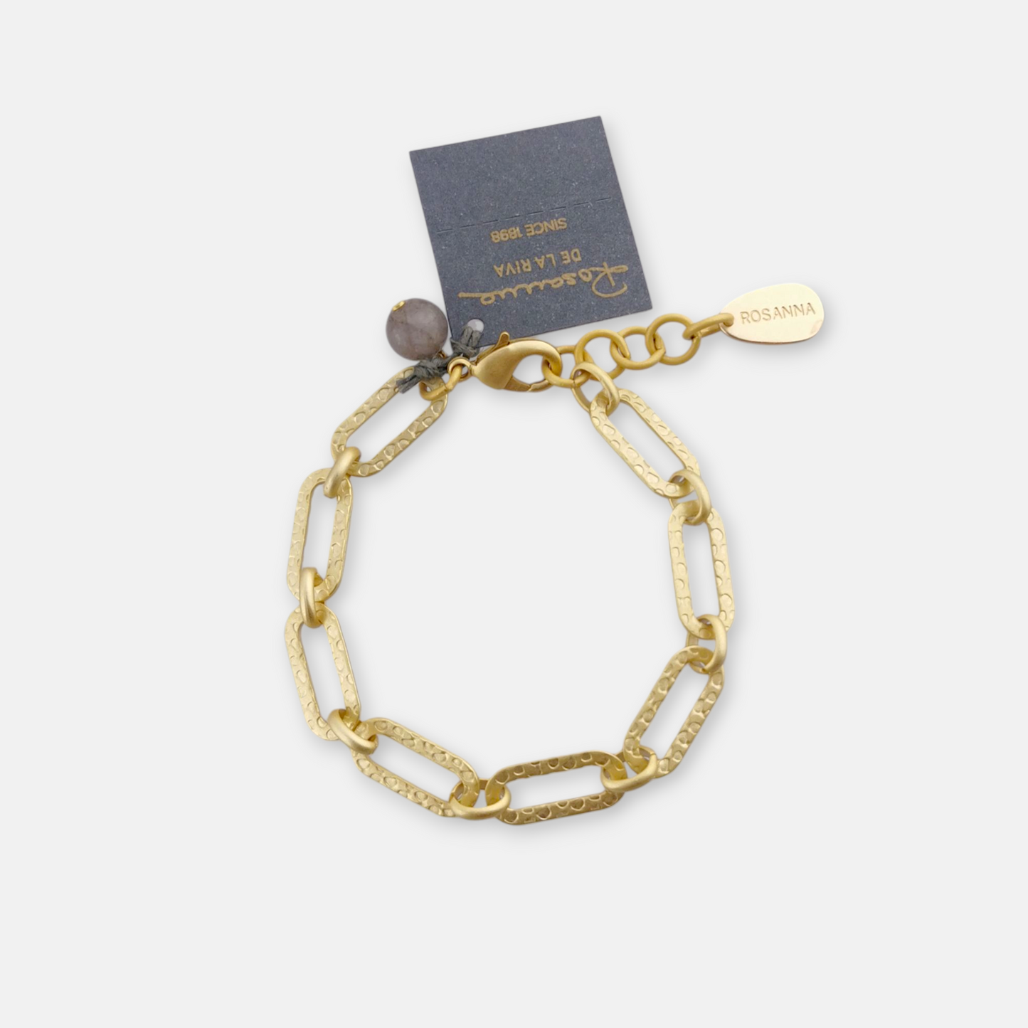 Pulsera Roma Cadena Ovalada en Dorado Mate