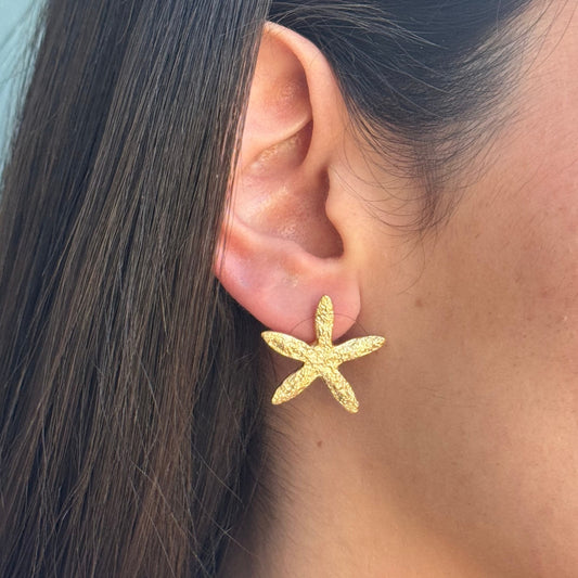 Aros Mediterránea de Estrella en Dorado Mate