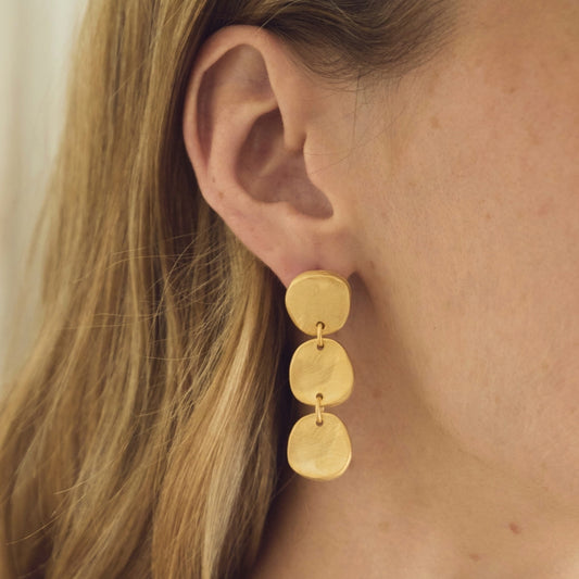 Aros Essential Dorado Mate y óvalos