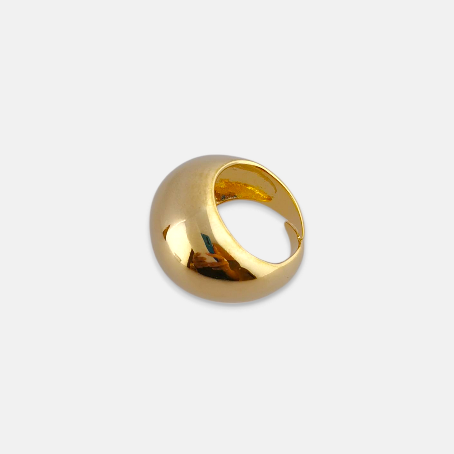 Anillo Capri Ovalado Dorado Brillante