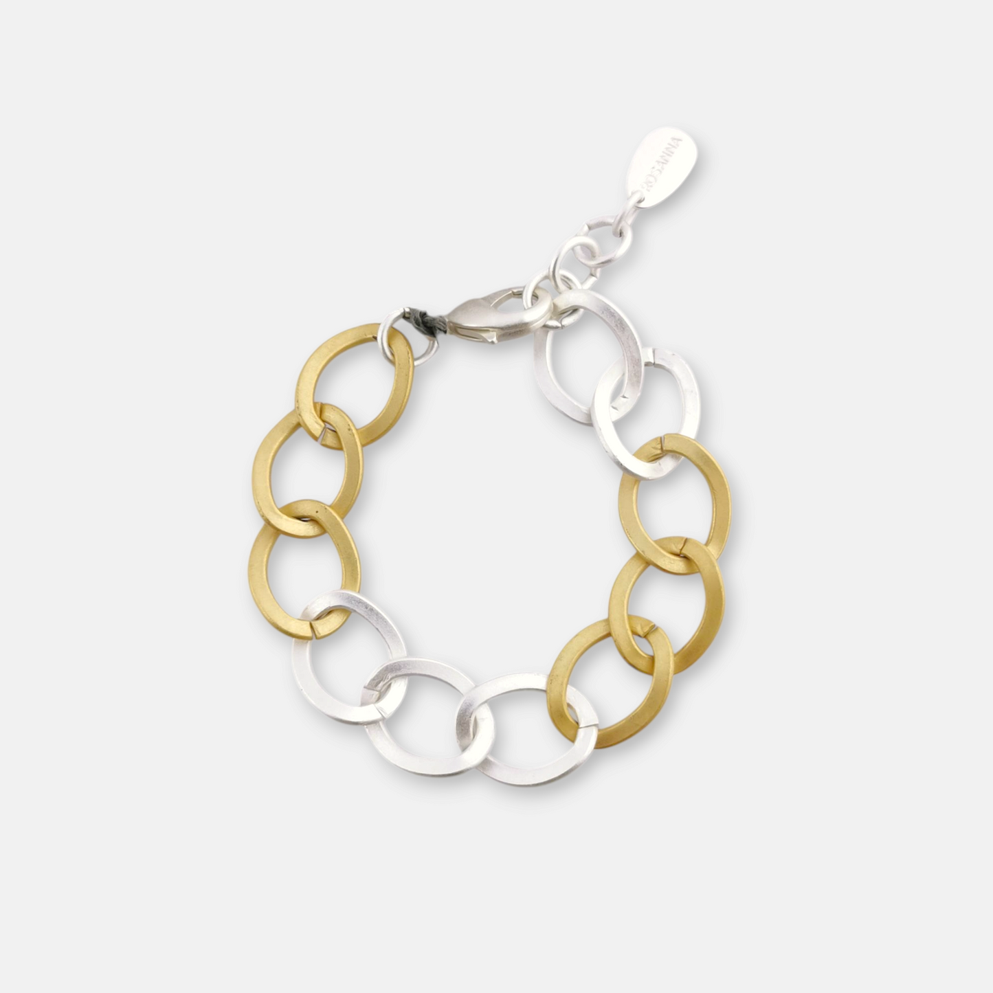 Pulsera Roma Plateado y Dorado mate