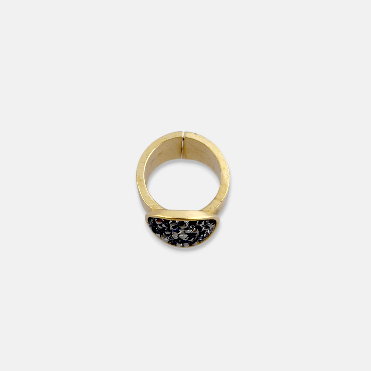 Anillo Dita Bañado Oro Mate con Cristales Swarovski
