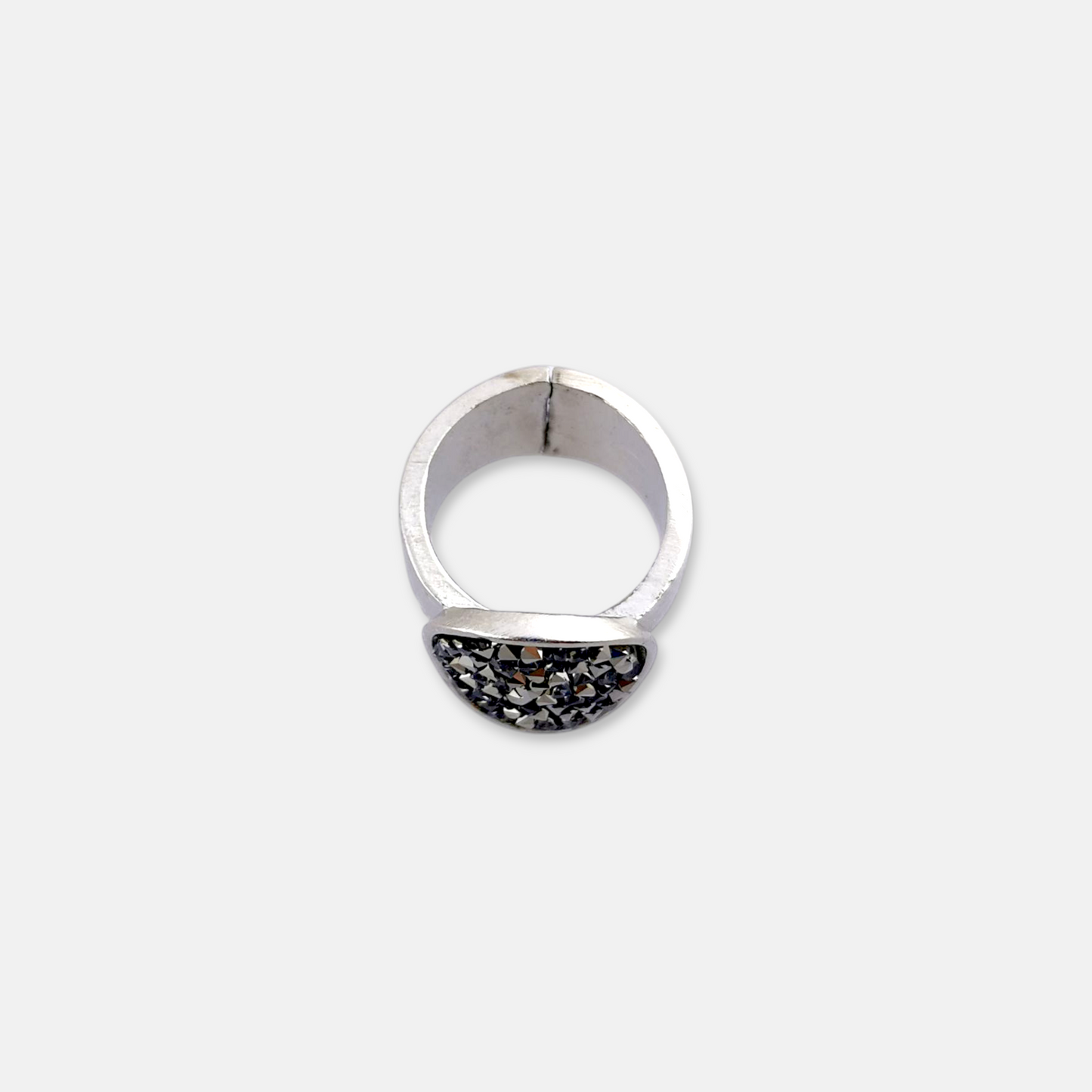 Anillo Dita Bañado Plata Mate con Cristales Swarovski
