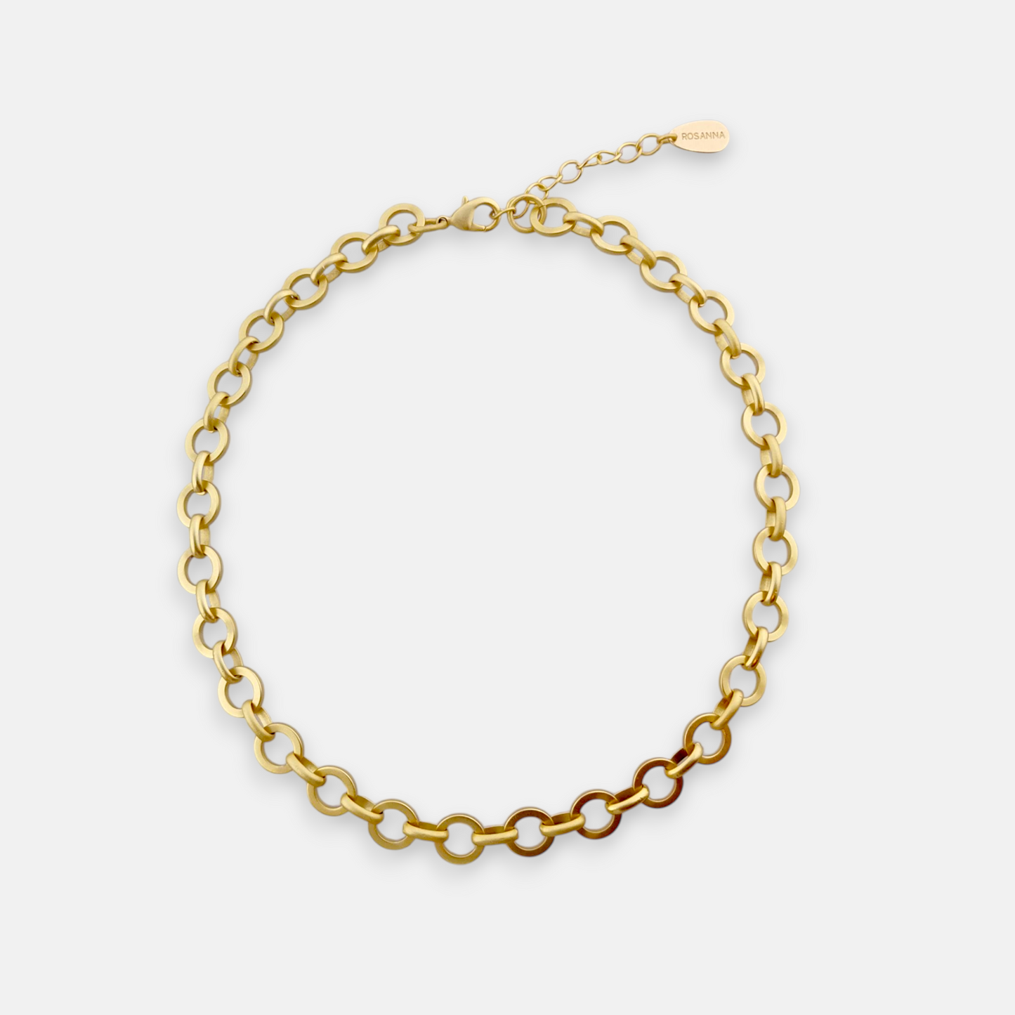 Collar Roma de Círculos en Dorado Mate