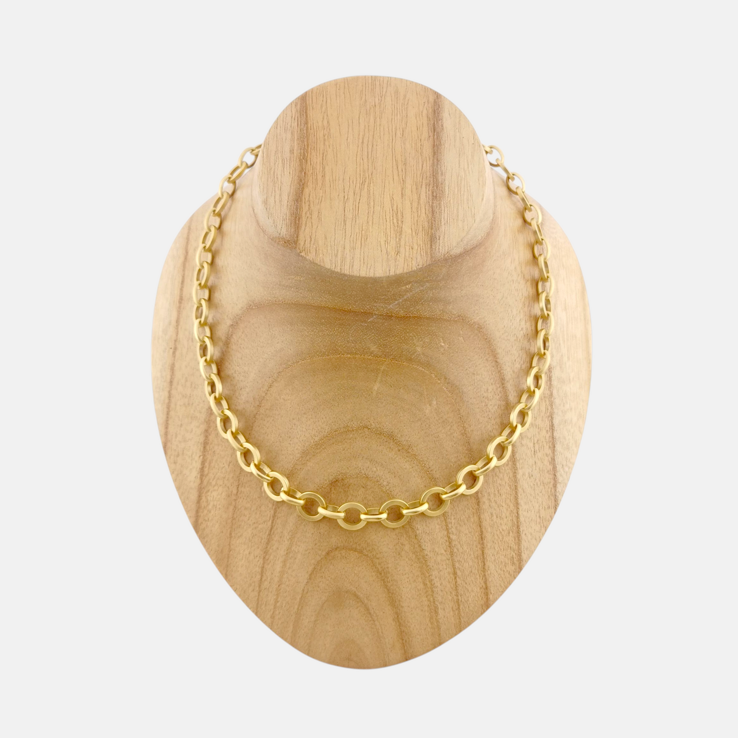 Collar Roma de Círculos en Dorado Mate