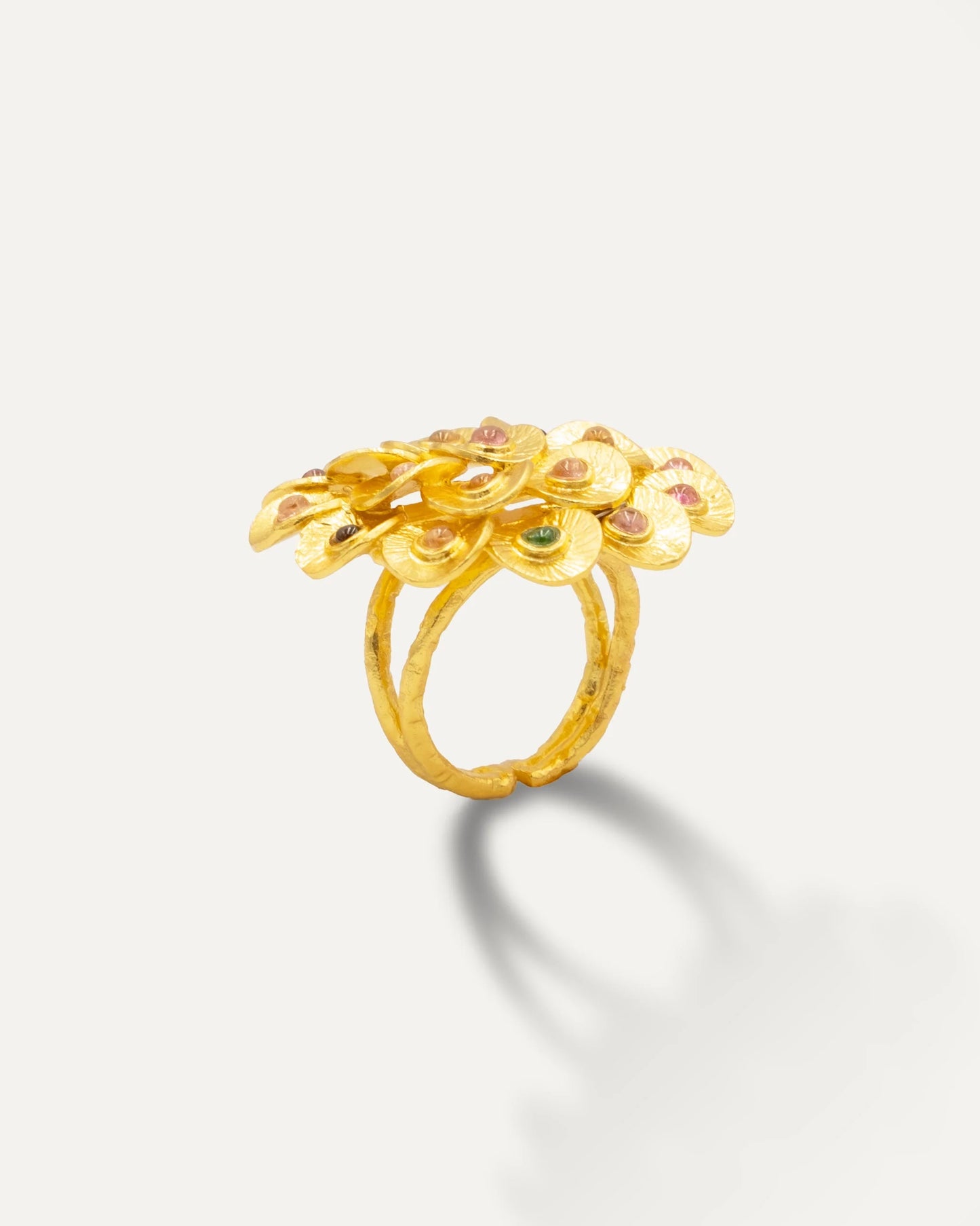 Anillo Dorado Peacock multi