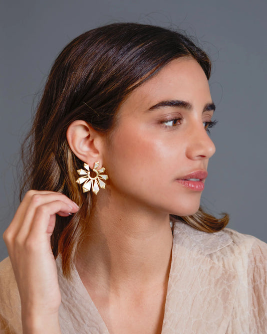 Aros Dorados Roole Madre Perla