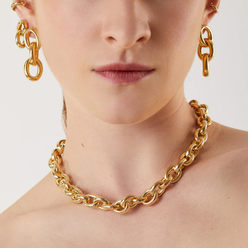 Aros Maxi Oval Dorado