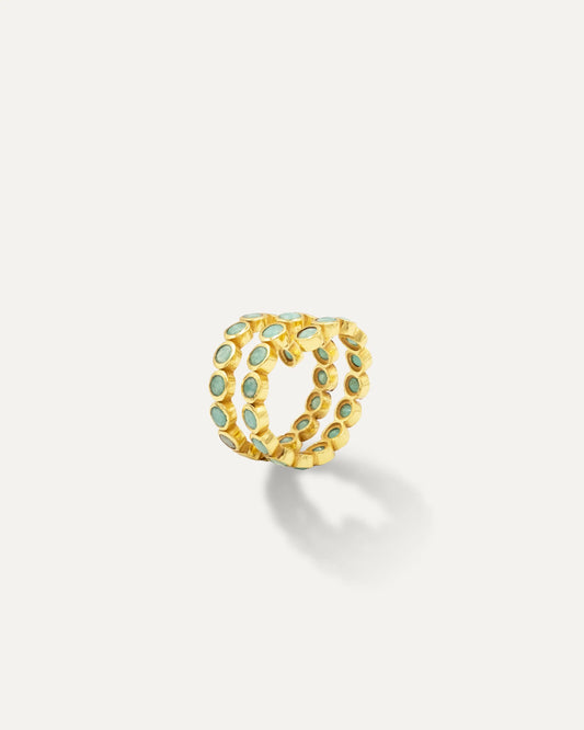 Anillo Dorado Inder Amazonita