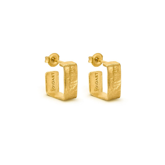 Aros Rectangulares Dorados Pequeños Lignis Anchos
