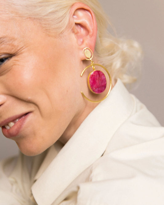 Aros Dorados Zaya Hatypara Roja