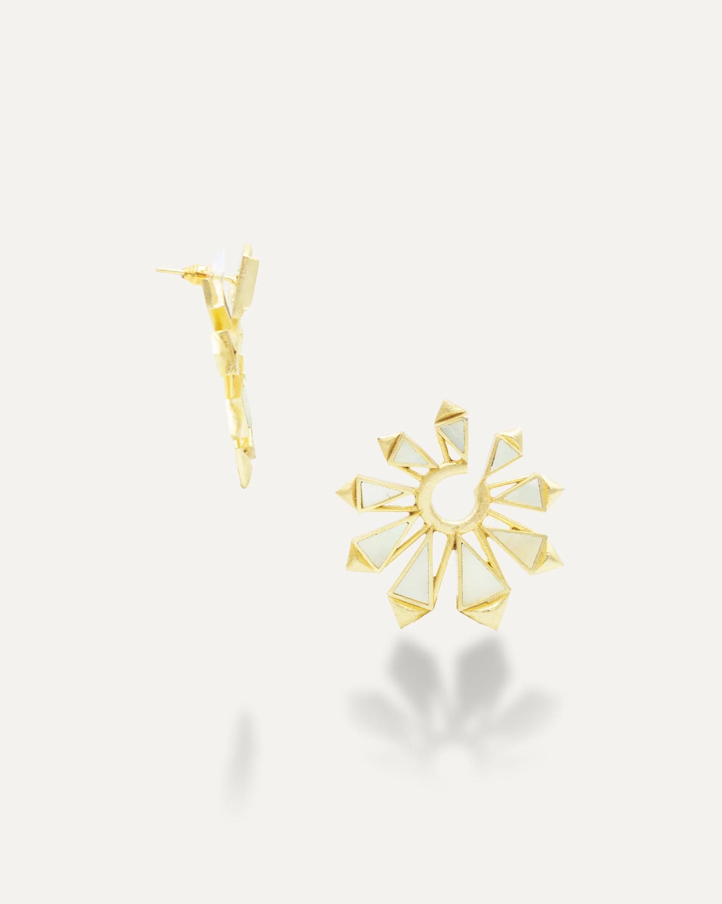 Aros Dorados Roole Madre Perla