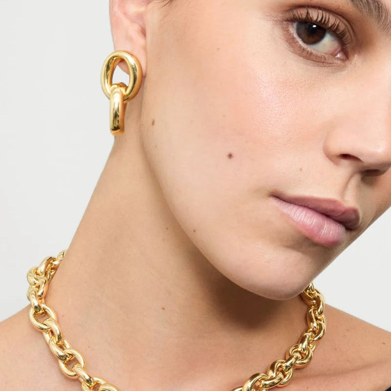 Aros Maxi Oval Duo Dorado