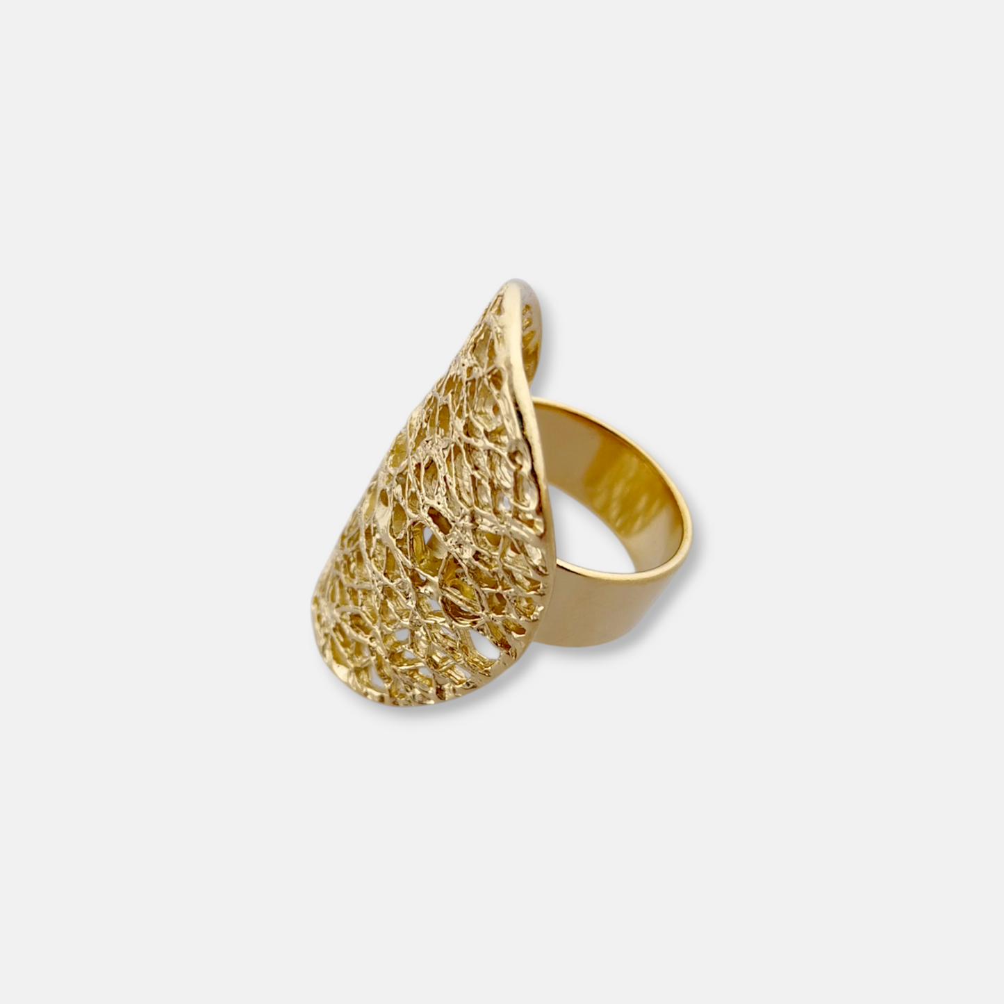 Anillo Dita Calado en Dorado Mate
