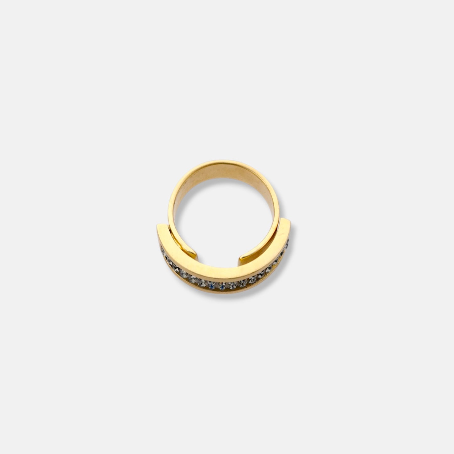 Anillo Dita en Dorado Mate y con Cristales Swarovski